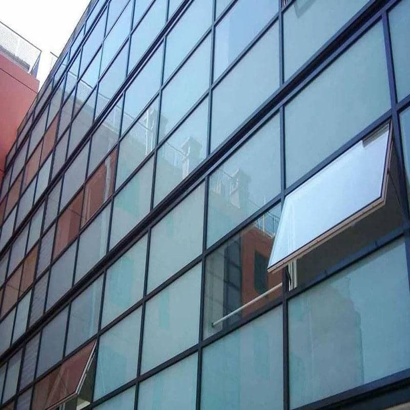Aluminum curtain wall exterior