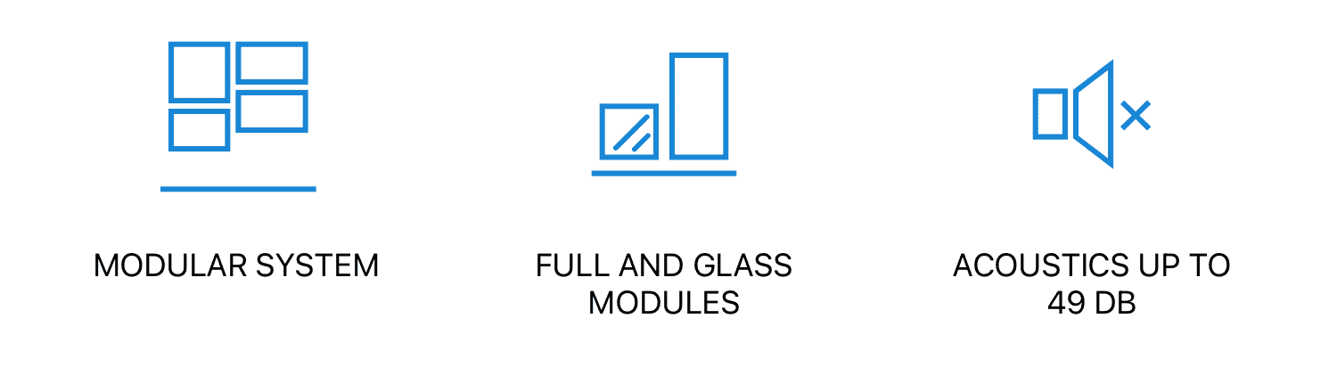 Acoustic glass partition